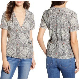 NWT Bobeau Gwyneth Wrap Top Size Large